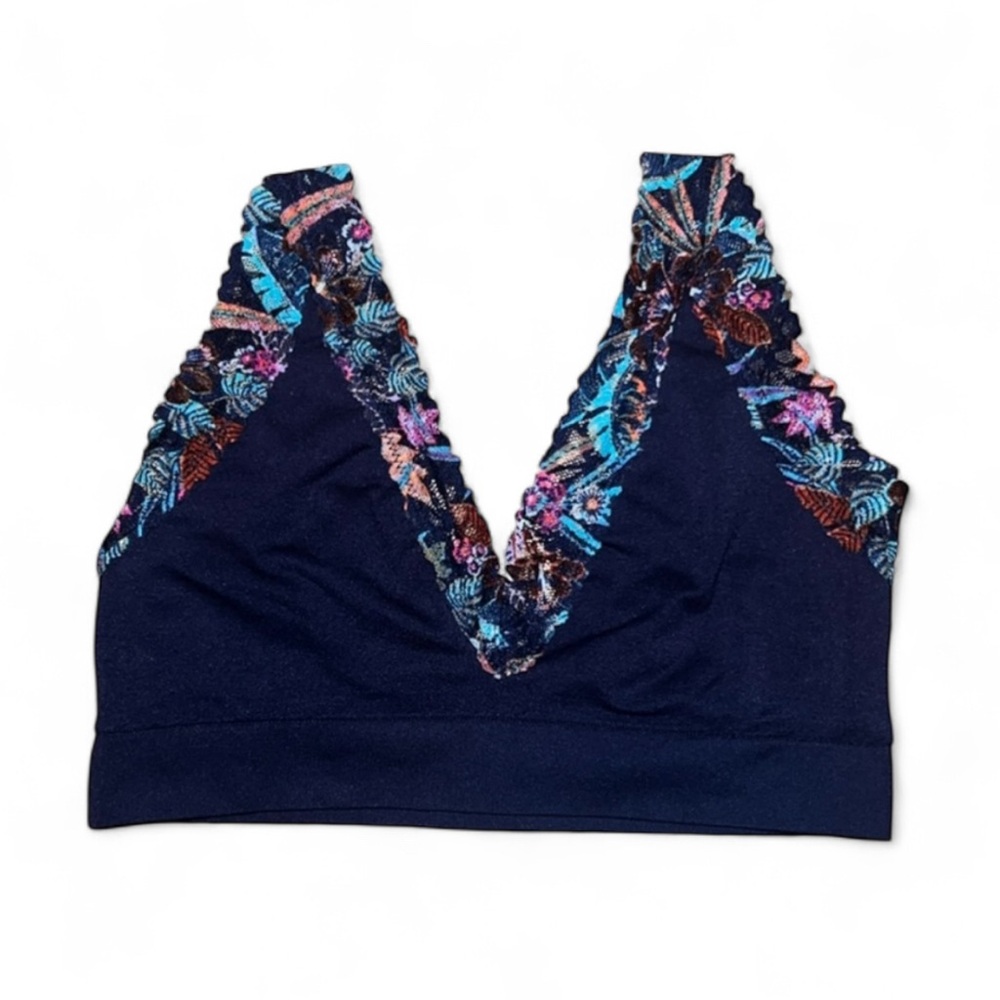 Pink Tropical Lace Bralette Size Small